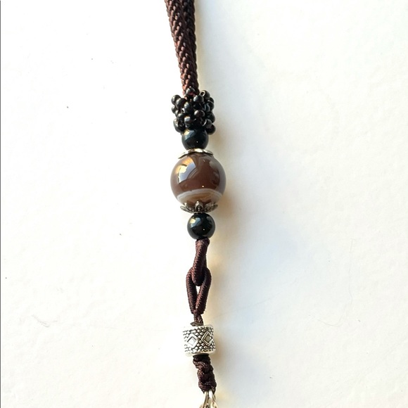 Handmade Sterling silver hamsa clear Quartz wand necklace gemstone healing stone - Picture 4 of 8